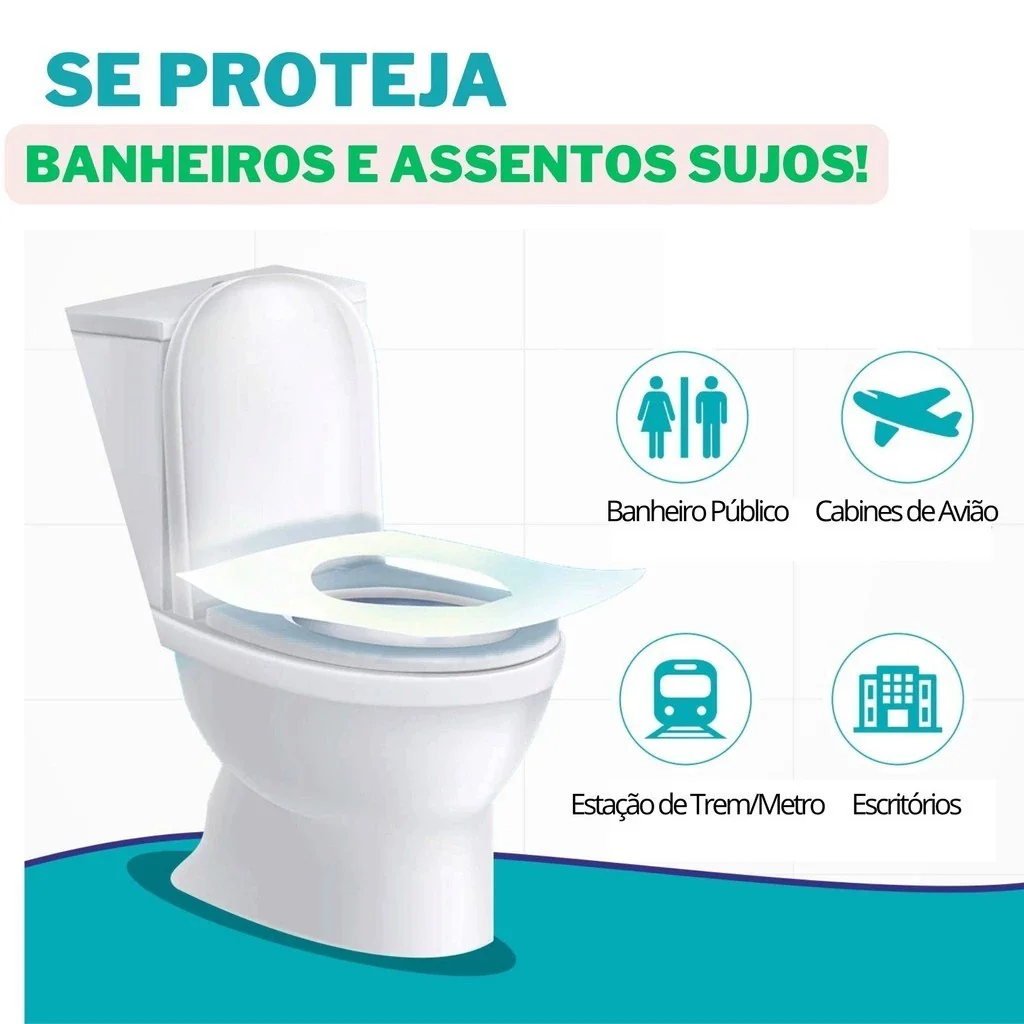 CapaClean® – Kit 50 Capas Higiênicas Individuais para Vaso Sanitário - Higiene em 1º Lugar 🏆 - Image 5