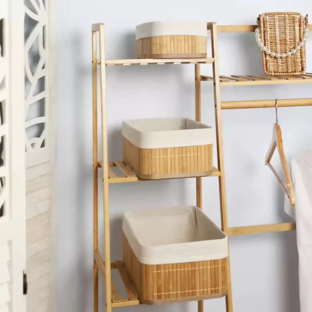 Cesta Organizadora de Bambu Natural – Elegância e Praticidade para o Seu Lar - KIT COM 3 UNIDADES - Image 3