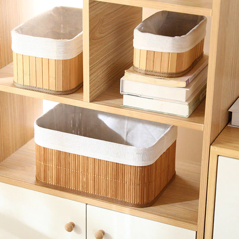 Cesta Organizadora de Bambu Natural – Elegância e Praticidade para o Seu Lar - KIT COM 3 UNIDADES - Image 4