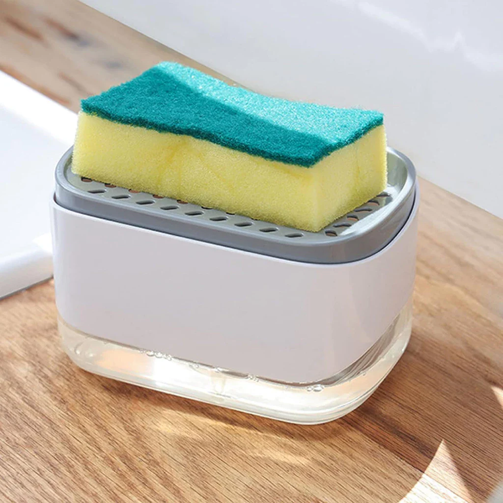 Dispenser de Detergente 2 em 1 – Praticidade, Economia e Organização na Sua Cozinha - Image 4