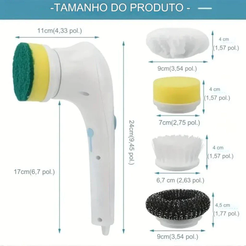 CleanPro - Escova Elétrica 5 em 1 – Limpador Multifuncional USB - Frete Grátis - Image 5