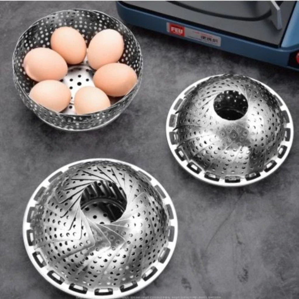 Kit com 2 Cestos de Cozinhar a Vapor Inox – O Segredo para Refeições Saudáveis e Práticas! - Image 4