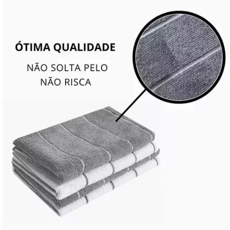 Kit com 2 Toalhas Mega Panão em Microfibra Celeste – Super Absorventes, Resistentes e Sem Fiapos - Image 4