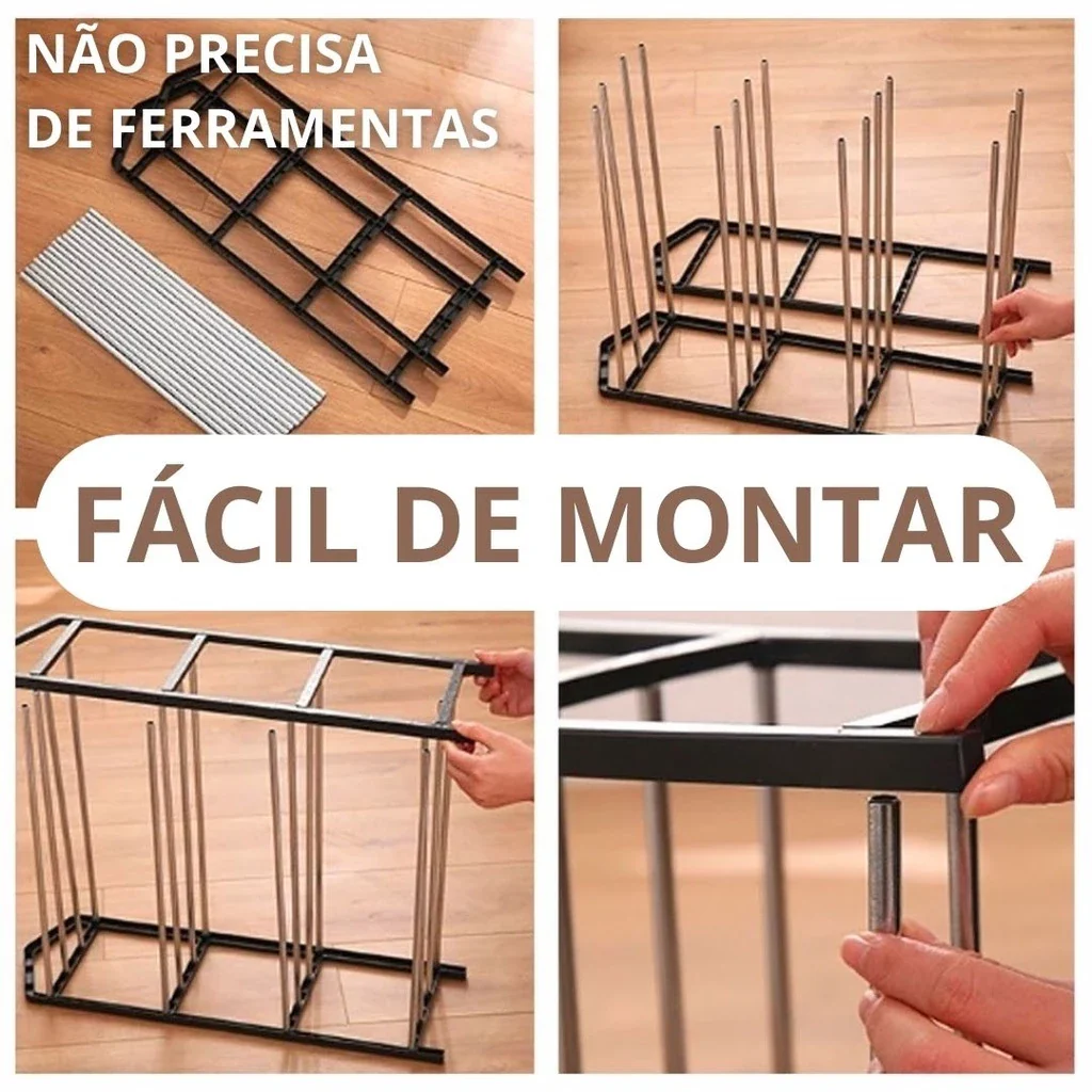 (Kit com 2 unidades) Sapateira Vertical 4 Andares: Organização, Versatilidade e Design Minimalista - Image 4