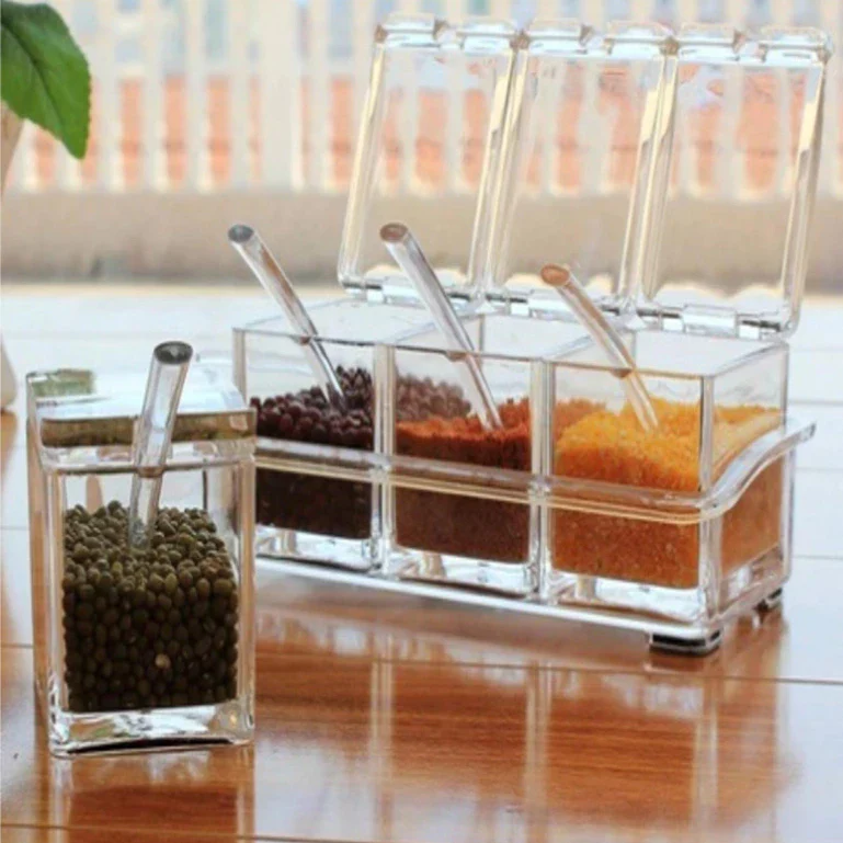 Kit Organizador de Temperos com 4 Recipientes Destacáveis – Praticidade e Estilo para Sua Cozinha - Image 2