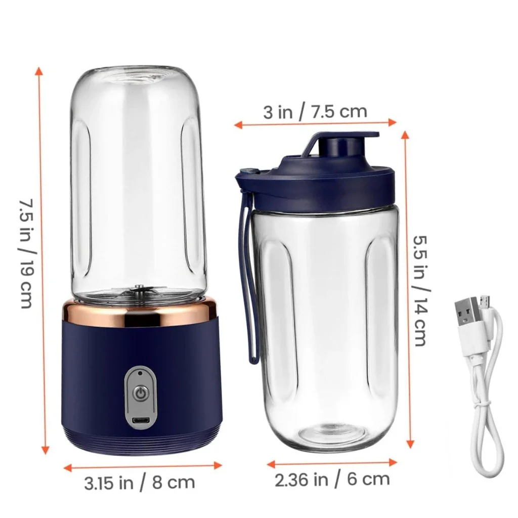 Liquidificador Pessoal Portátil com Lâminas de Aço Inoxidável – Sua Bebida Saudável a Qualquer Hora! - Image 4