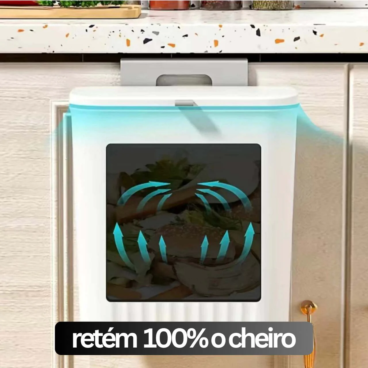 Lixeira Mágica® 10 Litros Pendurável + Adesivos e Ganchos de Brinde 🎁 - Image 3