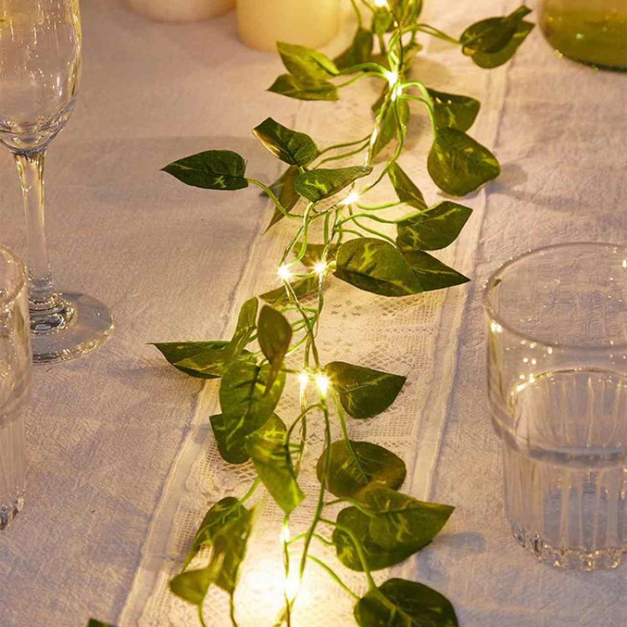 LUMI® - Folhas Artificiais Com Luzes LED - Decorações, Festas, Casamentos - Frete Grátis - Image 6