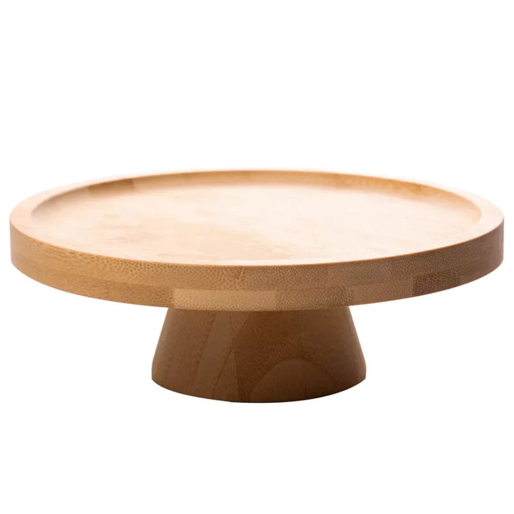 Prato de Bolo de Bambu com Pé Verona 20cm – Elegância e Sustentabilidade para Sua Mesa - Image 4