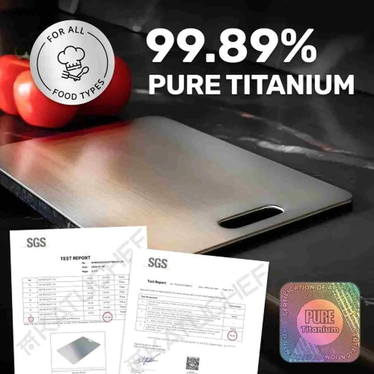 TitanChef® - Tábua De Corte Profissional 100% Titanium - Proteção Anti-Bactéria + Brinde Exclusivo 🏆 - Image 5