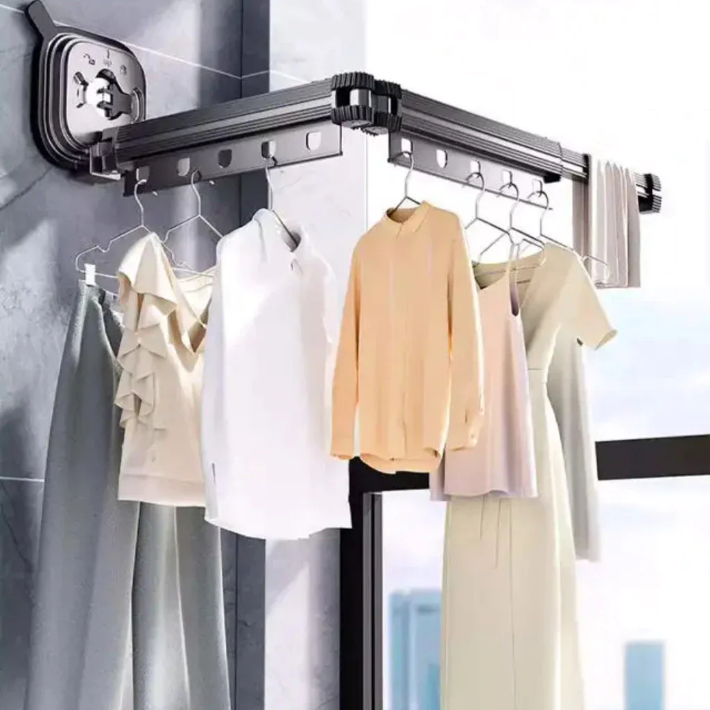 Varal Retrátil Slim 92cm com Ventosa – Organização, praticidade e design em um só produto!